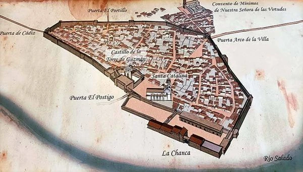 Centro histórico de Conil y sus calles blancas